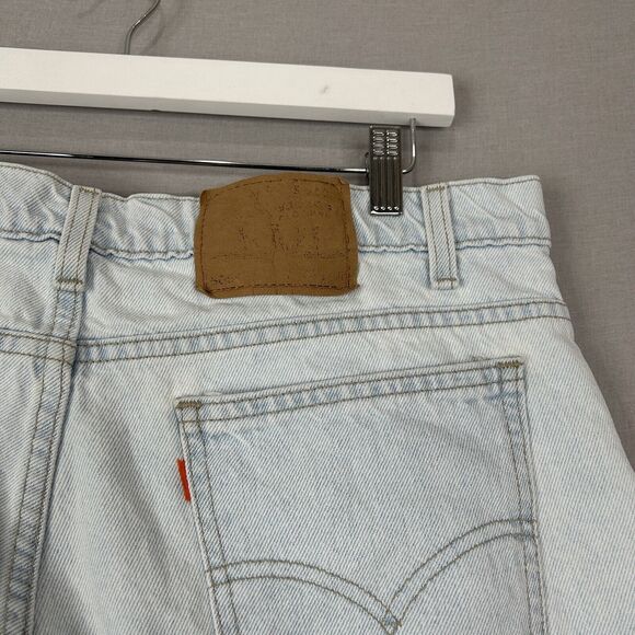 Vintage Levi’s 572 Denim Shorts Mens 38 Blue Orange Tab USA Made 90s Dad Y2K - Picture 5 of 12